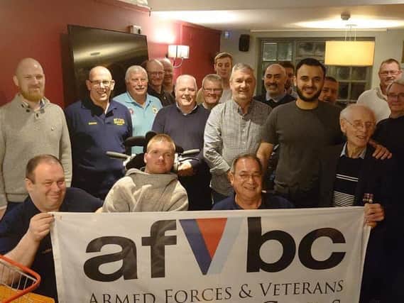 The dinner was attended by more than 30 members of the armed forces and veterans