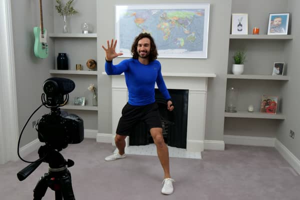 Joe Wicks, aka The Body Coach, teaches the UK's school children physical education live via YouTube  (Photo by The Body Coach via Getty Images) SUS-200326-151227003