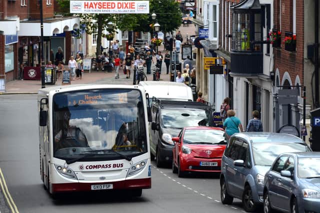 Some bus services are still running in Lewes. Picture: Peter Cripps