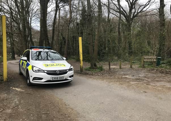 Police at High Woods car park