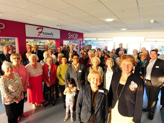 The Lord Lieutenant of West Sussex Susan Pyper, front right, opened the new Friends of Chichester Hospitals shop in 2017. Photo: Kate Shemilt ks171050-1