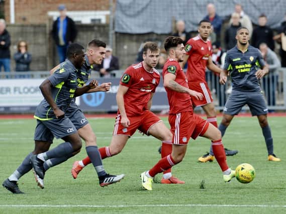Worthing - who were clear at the top of the Isthmian premier table when football was halted - are one of the clubs lobbying the FA / Picture: Stephen Goodger