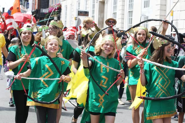 The 2019 Moving On parade, in Lewes. Photograph: Derek Martin