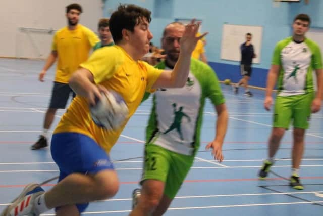 Handball action at the University of Chichester