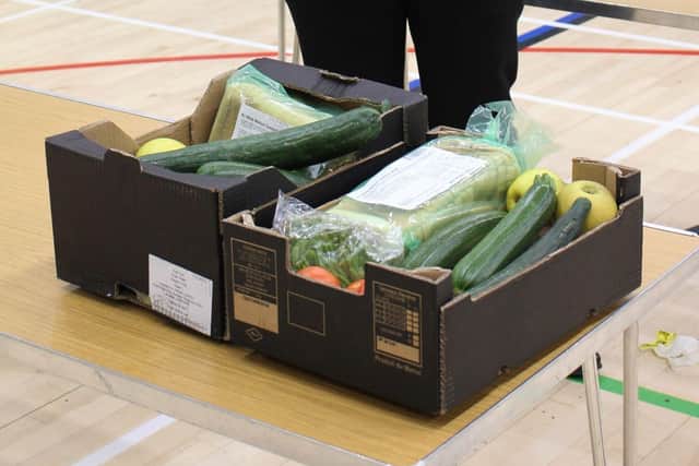 Some of the food parcels delivered to vulnerable Crawley residents