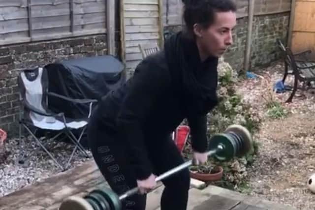 Jade Huet from Worthing has adapted her 366-day workout challenge to do from home during the coronavirus pandemic