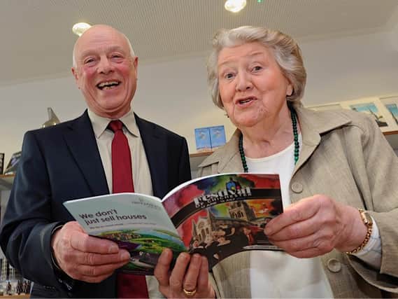 Happier days: Festival of Chichester co-ordinator Barry Smith and Festival patron Dame Patricia Routledge