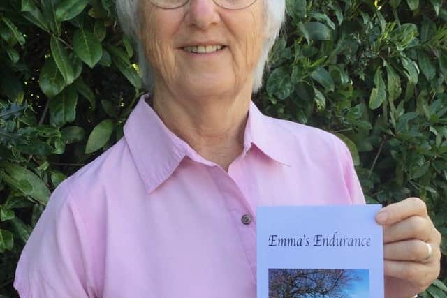 Jan Wright with her book, Emma’s Endurance