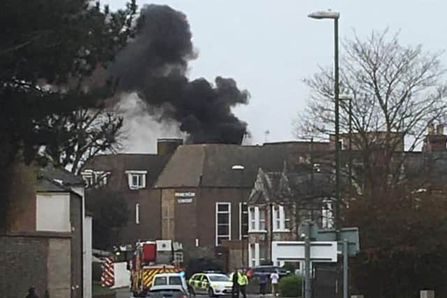 The scene of the fire in East Street, Littlehampton. Picture: Anne Porter