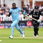 Jofra Archer in action in last July's World Cup final, in which England beat New Zealand / Picture: Getty