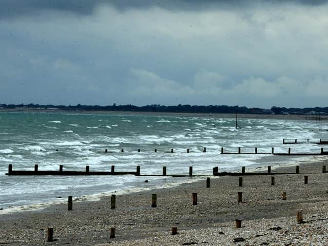The district council said a number of people, including surfers and swimmers, were spotted using the water at Bracklesham last weekend. Photo: Kate Shemilt