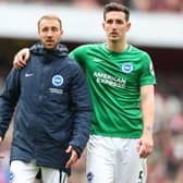 Brighton and Hove Albion senior players Glenn Murray and Lewis Dunk