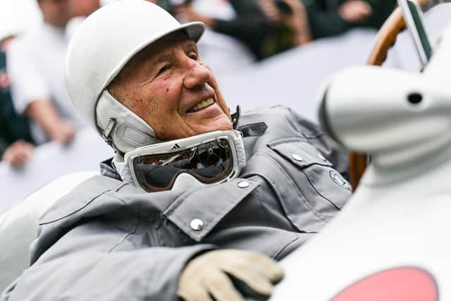 Sir Stirling Moss where he should be - in the cockpit / Picture: Jack Terry