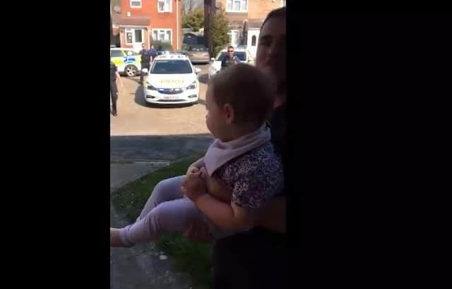 Police sang happy birthday to a surprised Charlie, two