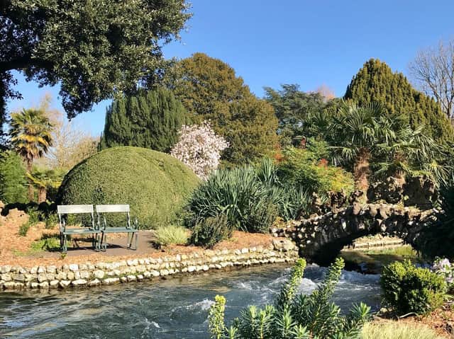 West Dean Gardens - River Lavant in Spring Garden