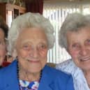 Elsie Manley, right, with her sisters Vera, 94, and Joan, 99