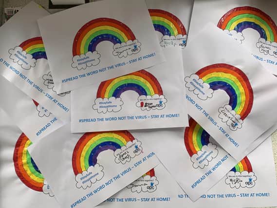 Rainbows and bags made by students at West Sussex Alternative Provision College sites in Burgess Hill and Crawley SUS-200414-163228001