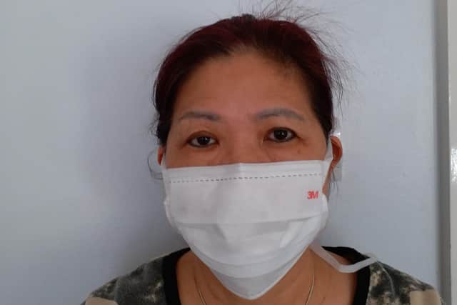 Winnie Catchpole, 65, wants to wear a face mask at work SUS-200416-114855001