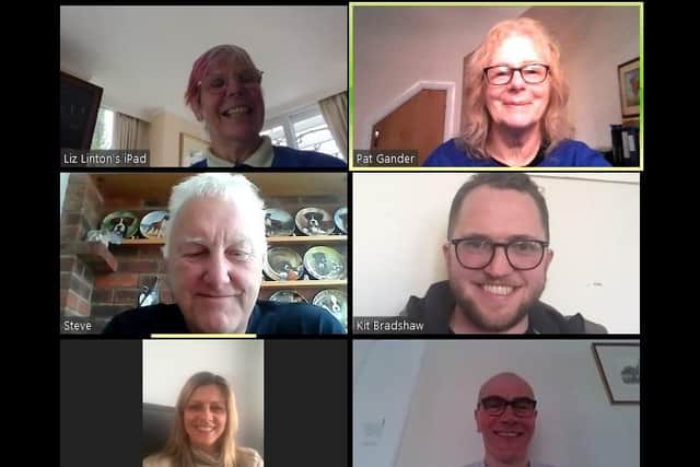 The six East Preston parish councillors who are running the scheme attending their daily Zoom conference call.
Top row: Elizabeth Linton, Patricia Gander
Middle row: Steve Toney, Kit Bradshaw
Bottom row: Lisa Duff, John Gunston