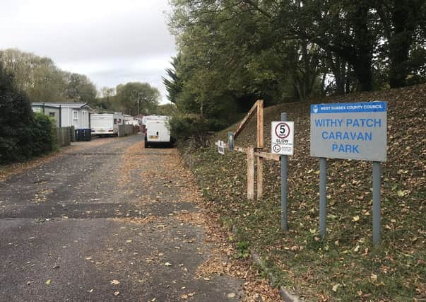 Withy Patch caravan park off the A27 at Lancing SUS-181211-085538001