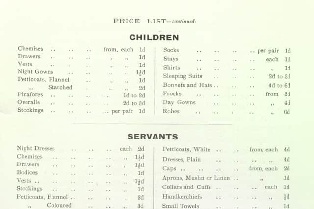 You will see by the price list the various work undertaken. Picture: Horsham Museum and Art Gallery