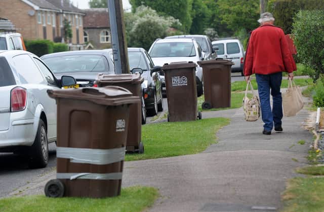 Garden waste bins in Western Road, Hailsham (Photo by Jon Rigby) SUS-180517-100717008