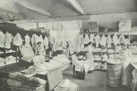 Part of the packing room at Horsham Steam Laundry  Pictures: Horsham Museum and Art Gallery