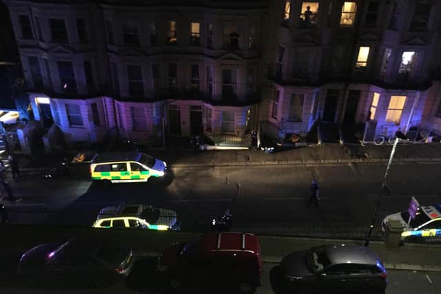 The scene of the incident in St Margaret's Road, St Leonards