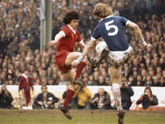 Short shorts, dodgy haircuts... the lack of present-day football has given us another chance to see how it used to be done. Here Liverpool face Everton in the 1977 FA Cup semi-final / Picture: Getty