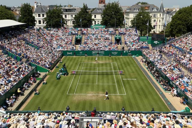 A sight we won't see this year - a packed crowd at Devonshire Park for Eastbourne's week of top-level tennis / Picture: Getty