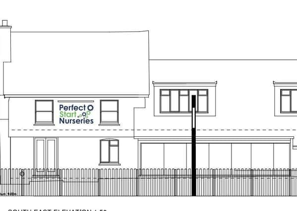 Plans for signs at the new children's nursery at the former Rising Sun pub in Pondtail Road Horsham