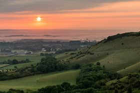 Ditchling Beacon at sunrise. Picture by Sam Moore