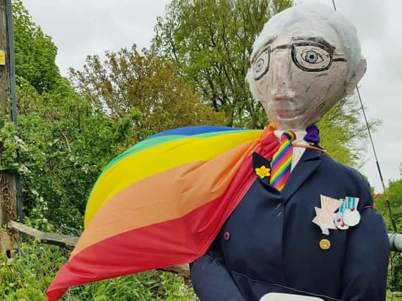 The Captain Tom Moore scarecrow. Picture: Rother Police