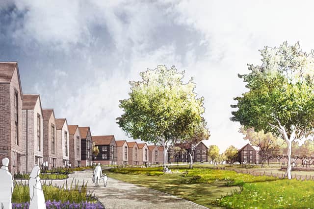 An artist's impression of the Northern Arc homes in Burgess Hill. Picture: Homes England