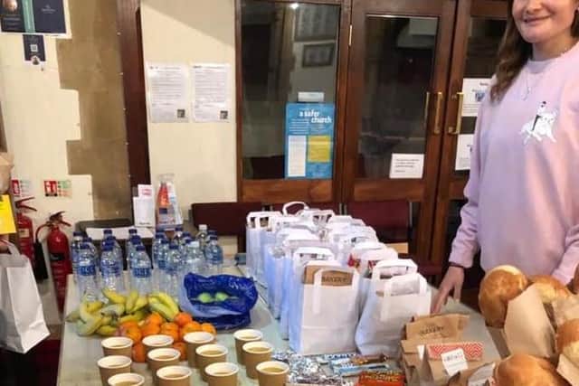 Food parcels being prepared at the Four Streets Project in Chichester