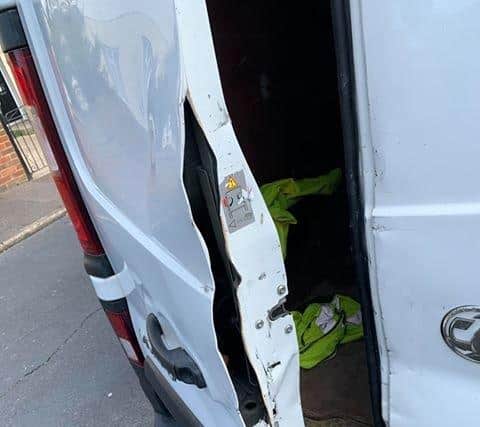 The van which was broken into by police SUS-200505-154114001