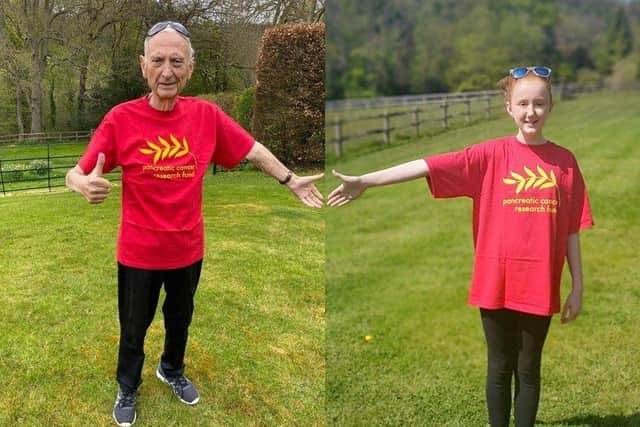 Ray Hall and Lottie Cooper have raised nearly £5,000 for Pancreatic Cancer Research Fund
