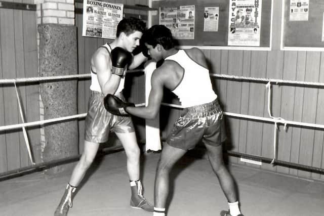 Sparring action from the early 90s