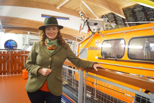 Gillian Keegan at the Selsey lifeboat station