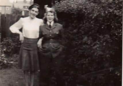 Ivy and Mike Philcox from Bexhill on VE Day in 1945, when they exchanged their outfits