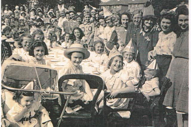 Celebrating VE Day in Upper Beeding in 1945. Picture: Beeding and Bramber Local History Society