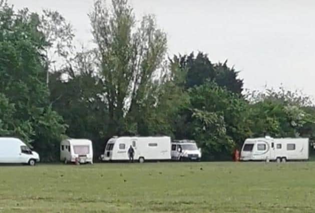 Yapton Parish Council, which owns the land, said a legal process hadbegun to 'remove the group of travellers'. Photo: @Yapton_News