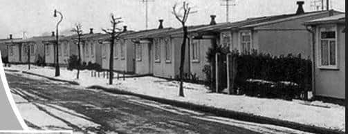 There were 30 prefabs in Hampden Park on Wadhurst Close. There was also a large estate of 140 prefabs at Bodiam Crescent, Cade and Iden Streetrs, Othanm Road and The Hydneye. They were built after World War 2 as part of the Temporary Housing and Emergency Factory Made Homes programme. SUS-201105-124520001