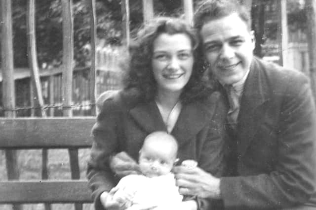 William, his wife Mary and two-month-year-old  David in July 1942