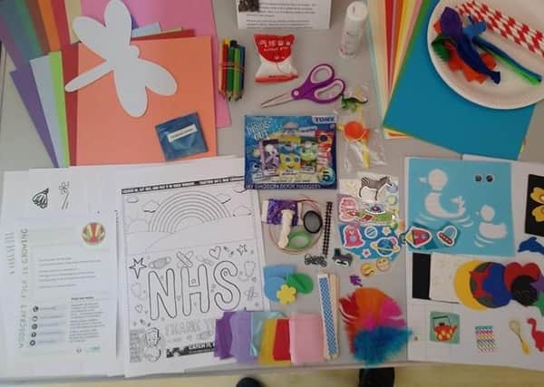Some of the materials included in the activity packs