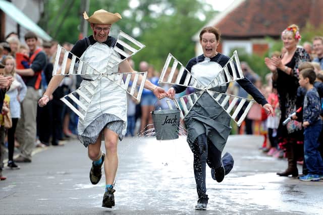 Ditchling Fair 2020 has been cancelled. People taking part in a Jack and Jill race at a previous event. Picture: Steve Robards