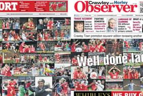 We did a special wrap on the Crawley Observer celebrating the clubs promotion