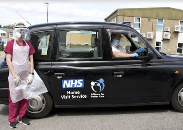 Clinicians are being driven to home visits in taxis