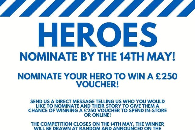W.Bruford is giving people the opportunity to nominate their 'local hero' by 11pm on Thursday, May 14 SUS-200513-163244001