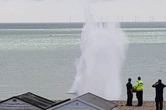 The explosion in Lancing. Photo by Michelle Kyte